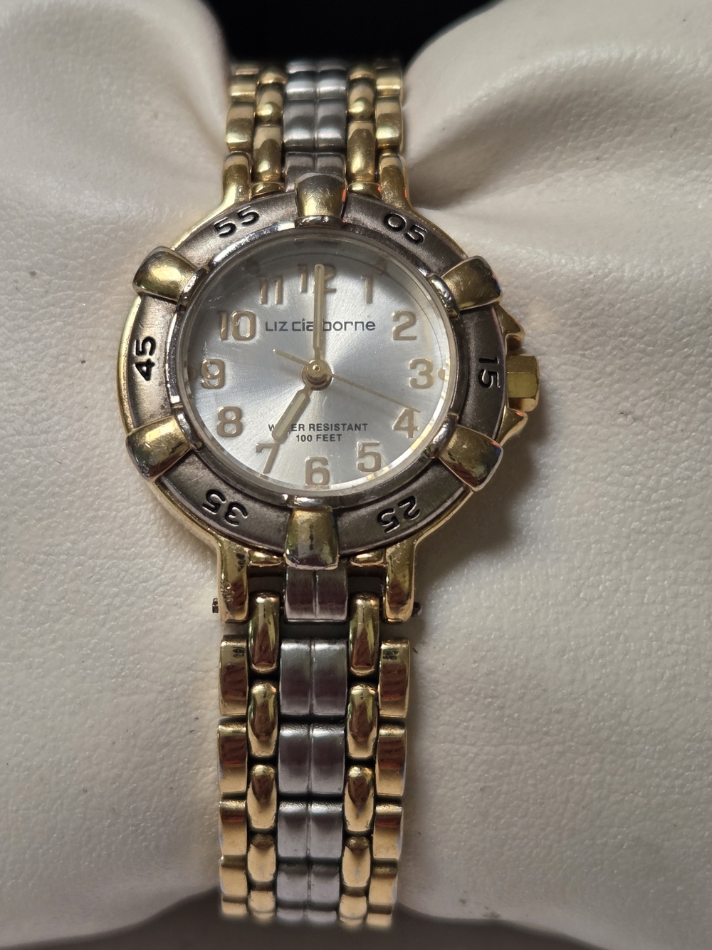 Liz Claiborne Two-Tone Round Face Watch - Gold & Silver Water Resistant 100m